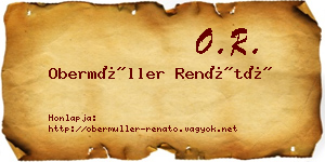 Obermüller Renátó névjegykártya