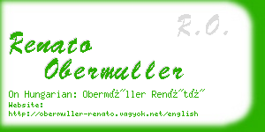 renato obermuller business card